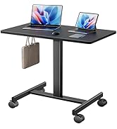 昇降デスク、黒 スタンディングテーブル 高さ調整機能付き 楽天市場】【 半額 + 10％OFF☆1日0時～ 】 【 高さ無段階調整